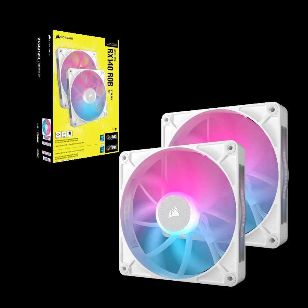 Fan Corsair iCUE LINK RX140 Starter Kit Dual Pack - White - PWM - New