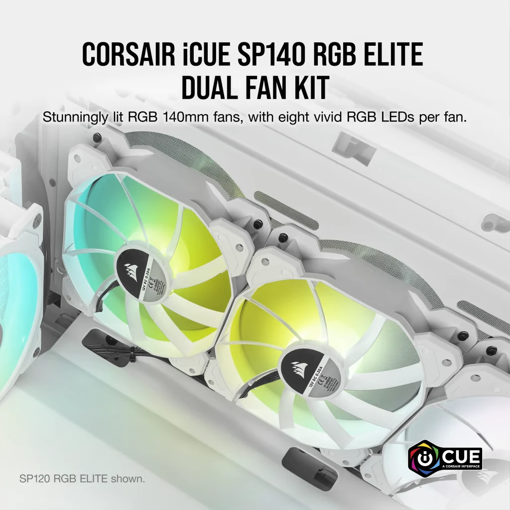 Fan Corsair iCUE SP140 RGB ELITE - White - ARGB - New