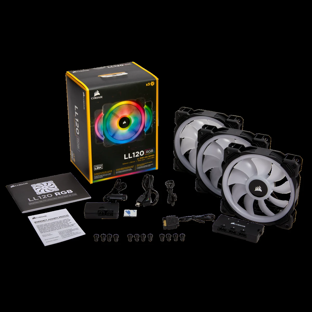 Fan Corsair LL120 RGB - Black - RGB - New