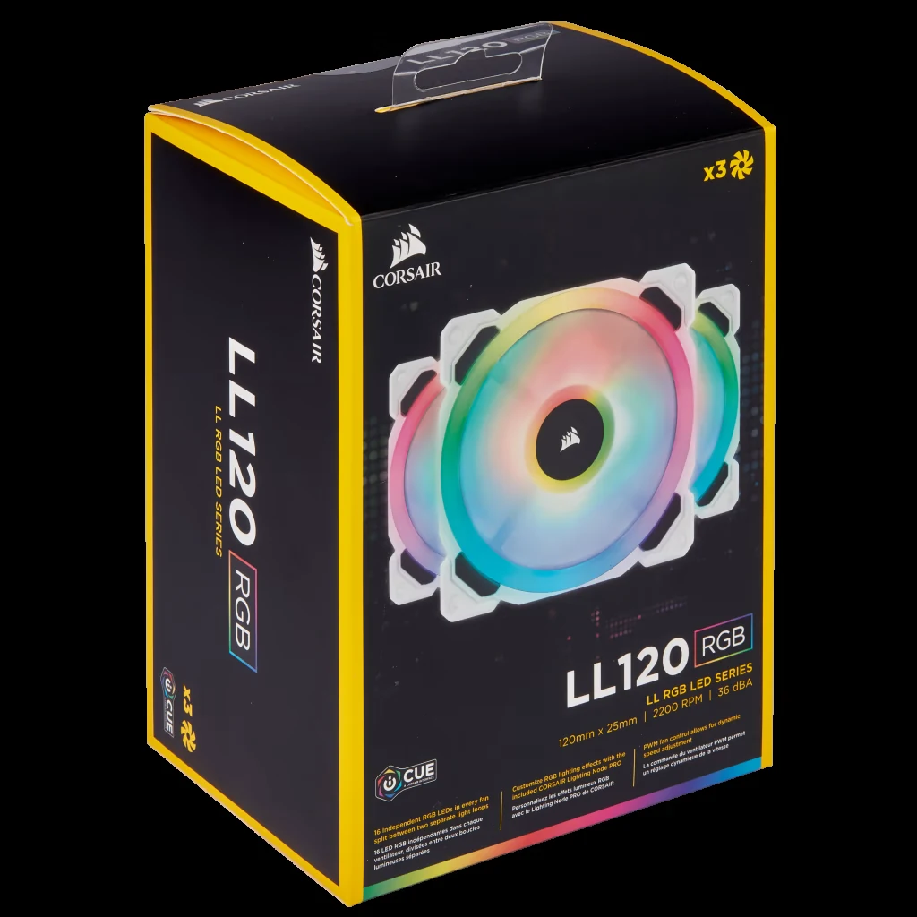 Fan Corsair LL120 RGB - White - RGB - New
