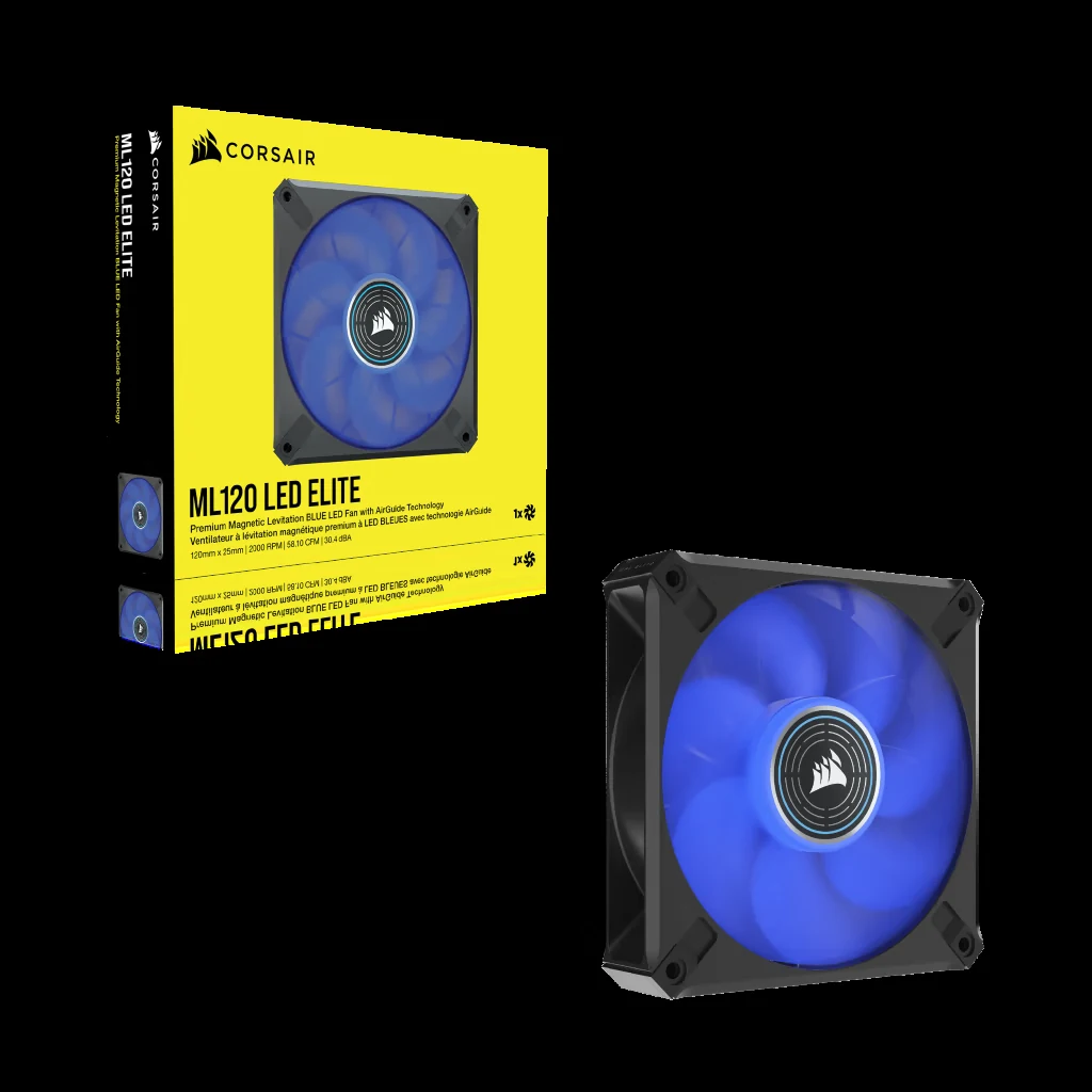 Fan Corsair ML120 PRO LED Blue - Black/Blue - LED - New