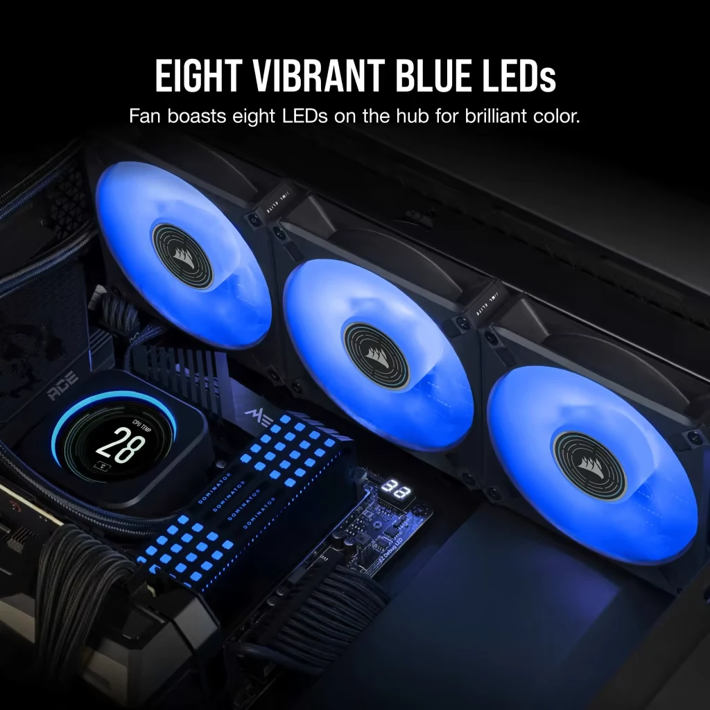 Fan Corsair ML120 PRO LED Blue - Black/Blue - LED - New