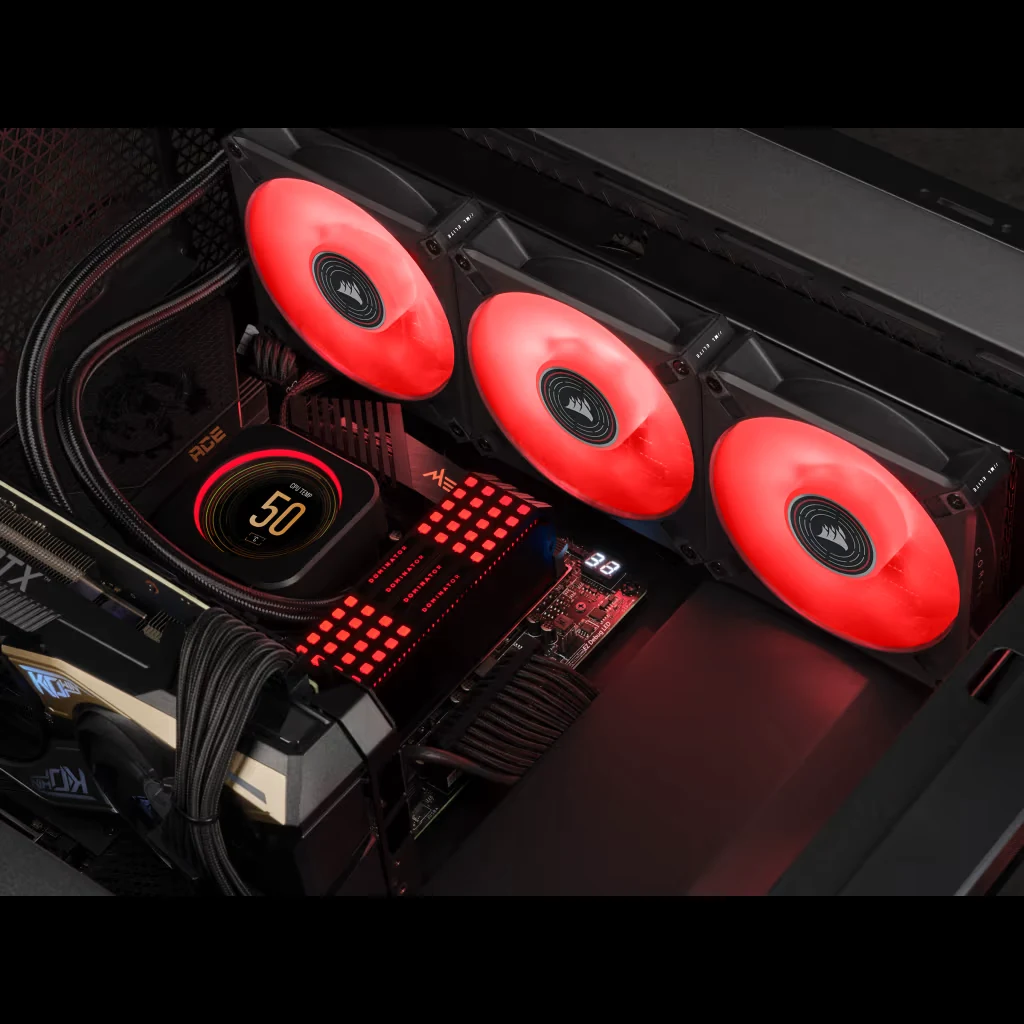 Fan Corsair ML120 PRO LED Red - Black/Red - LED - New