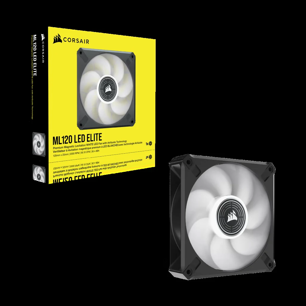 Fan Corsair ML120 PRO LED White - Black/White - LED - New