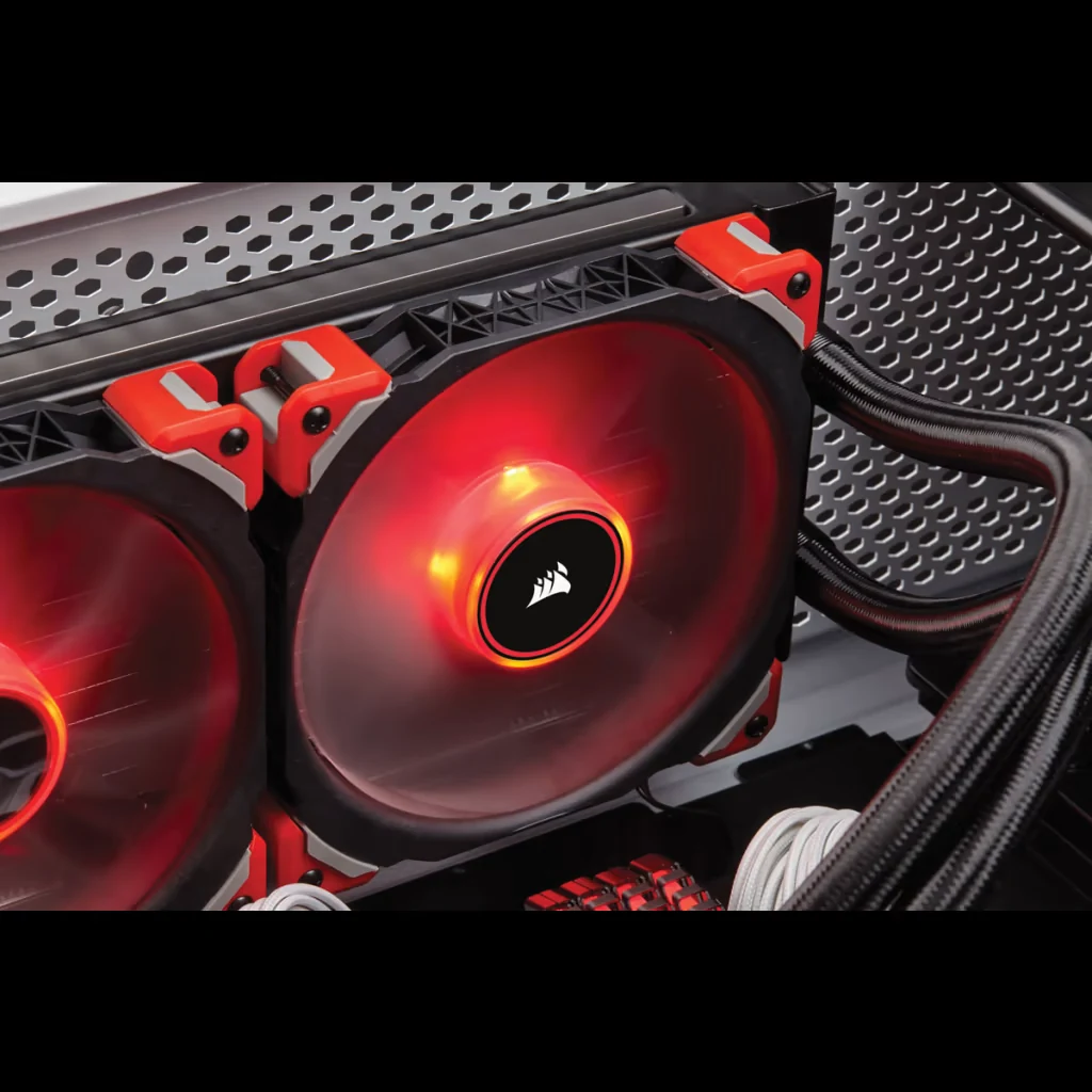 Fan Corsair ML140 PRO LED Red - Black/Red - LED - New
