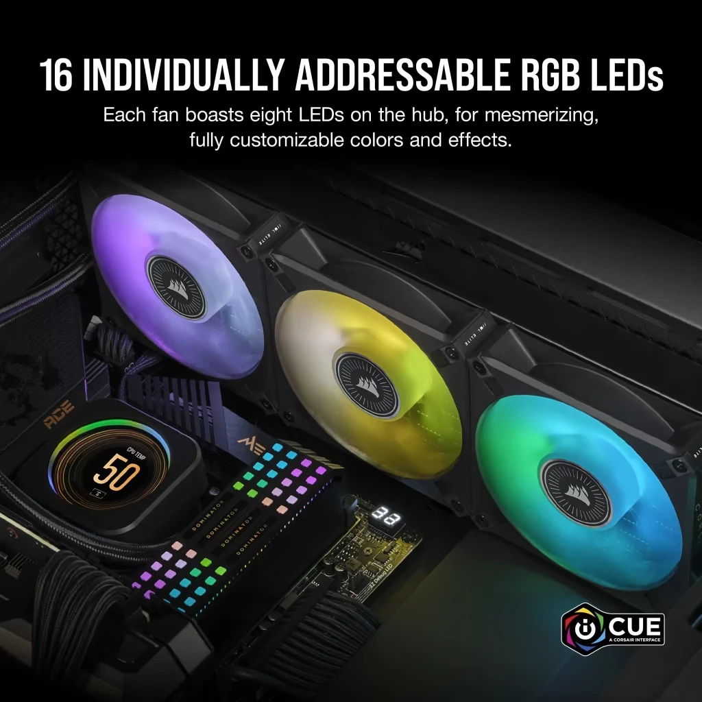 Fan Corsair ML140 PRO RGB Dual Pack - Black - RGB - New