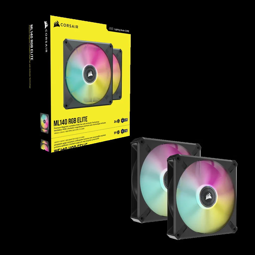 Fan Corsair ML140 RGB ELITE Dual Pack - Black - ARGB - New