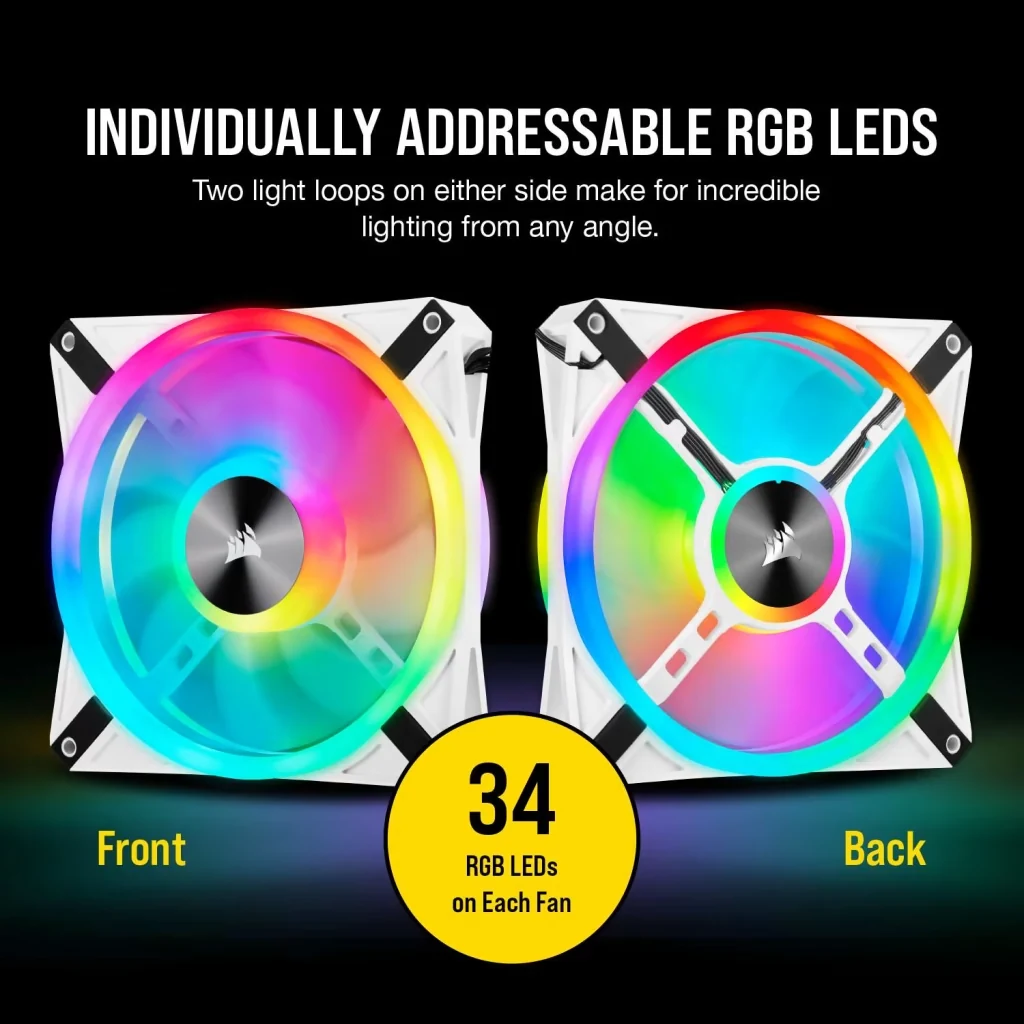 Fan Corsair QL140 RGB Dual Pack - White - RGB - New