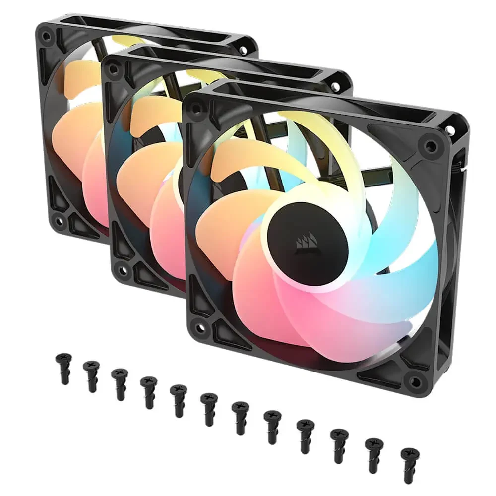 Fan Corsair RS120 ARGB Triple Pack - Black - ARGB - New