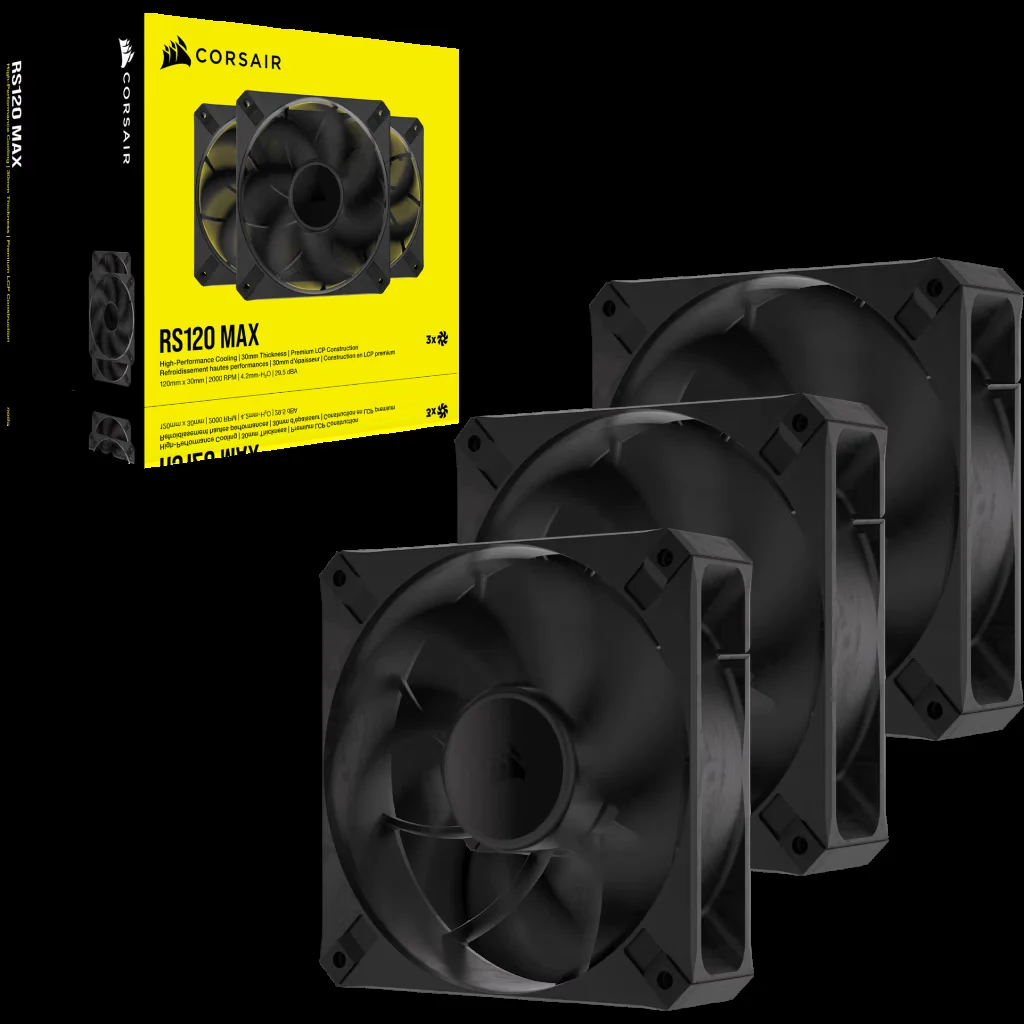 Fan Corsair RS120 MAX Triple Pack - Black - PWM - New