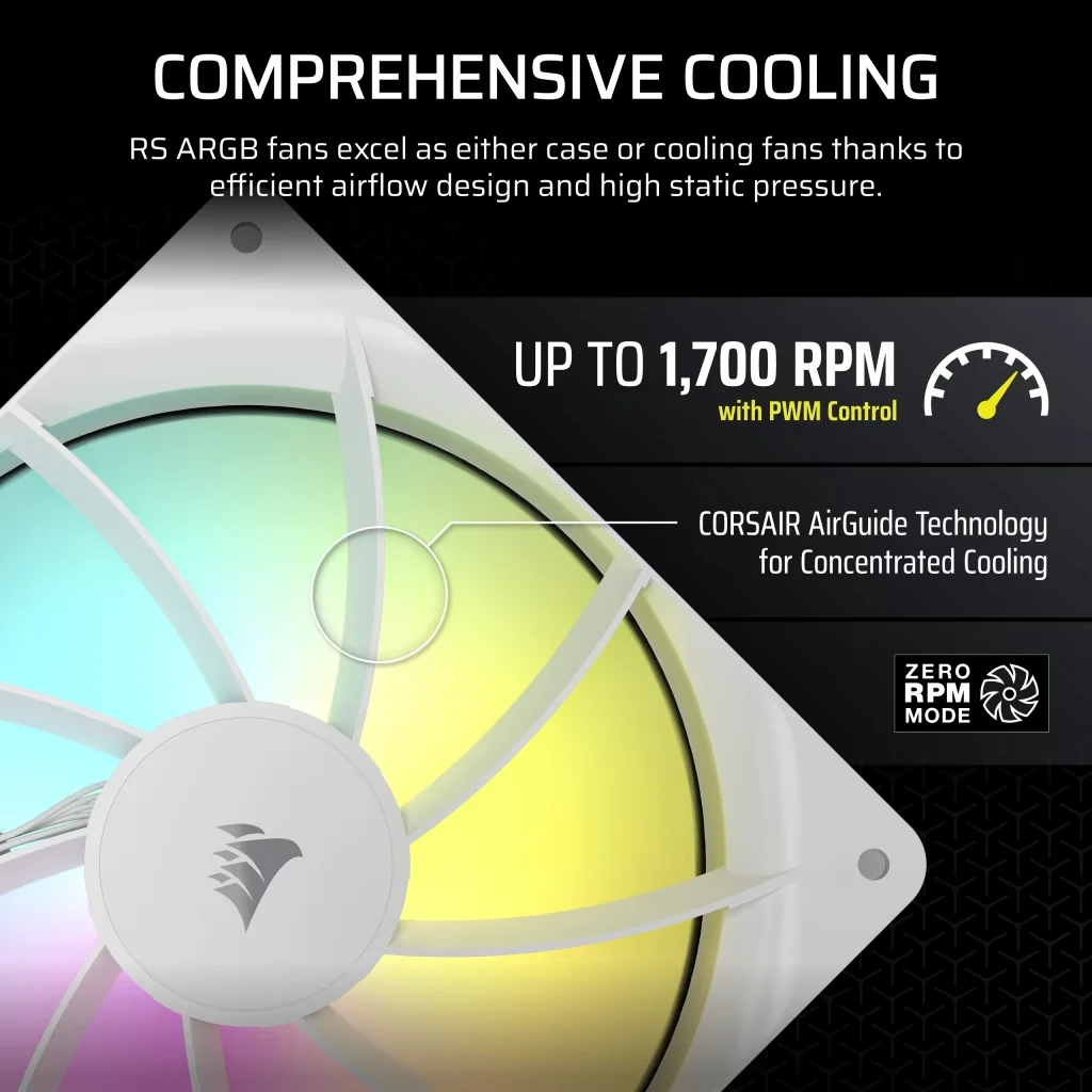 Fan Corsair RS140 ARGB - White - ARGB - New