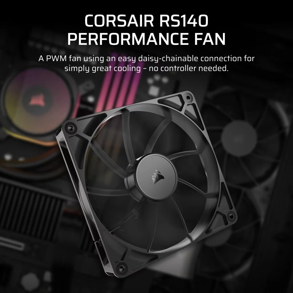 Fan Corsair RS140 - Black - PWM - New
