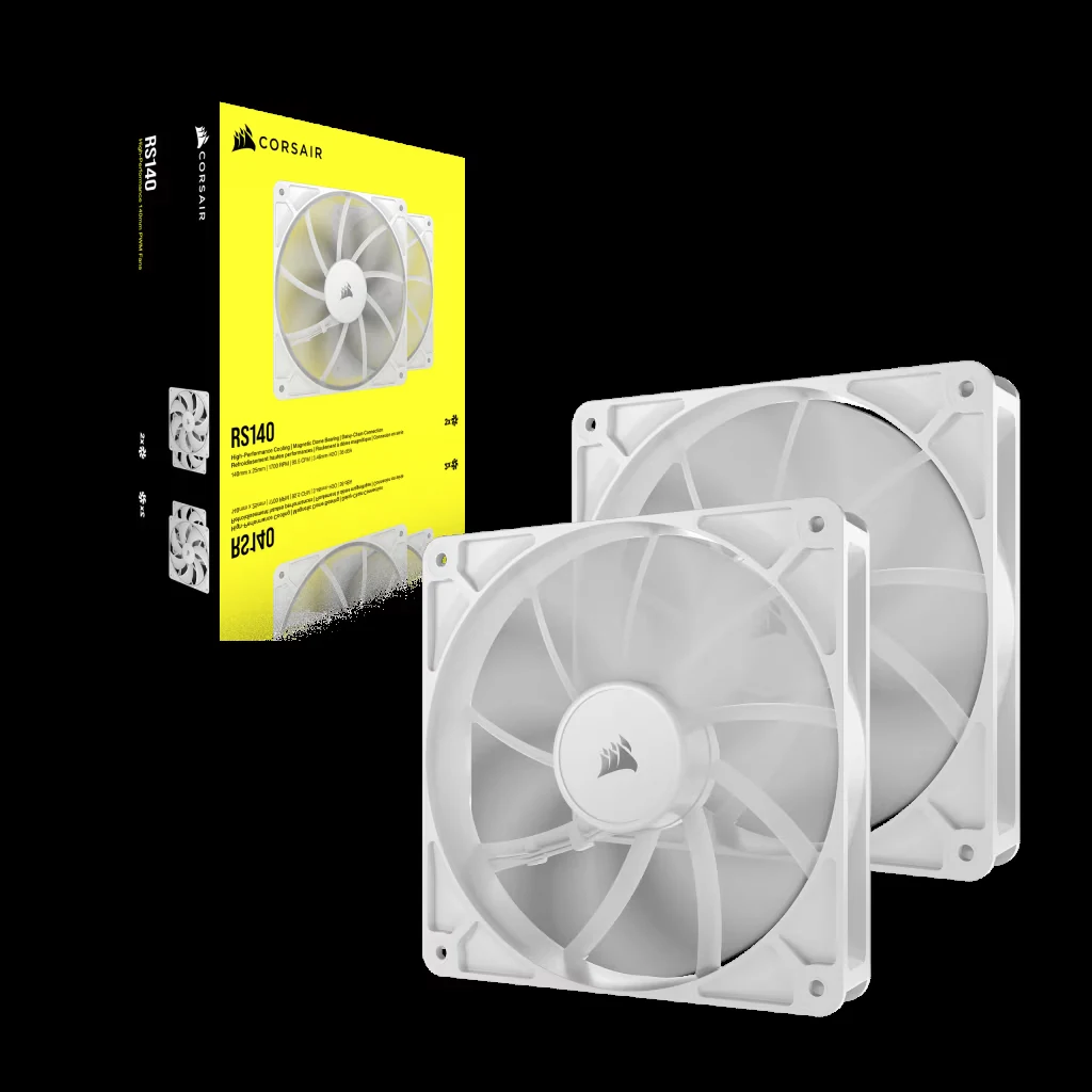 Fan Corsair RS140 Dual Pack - White - PWM - New