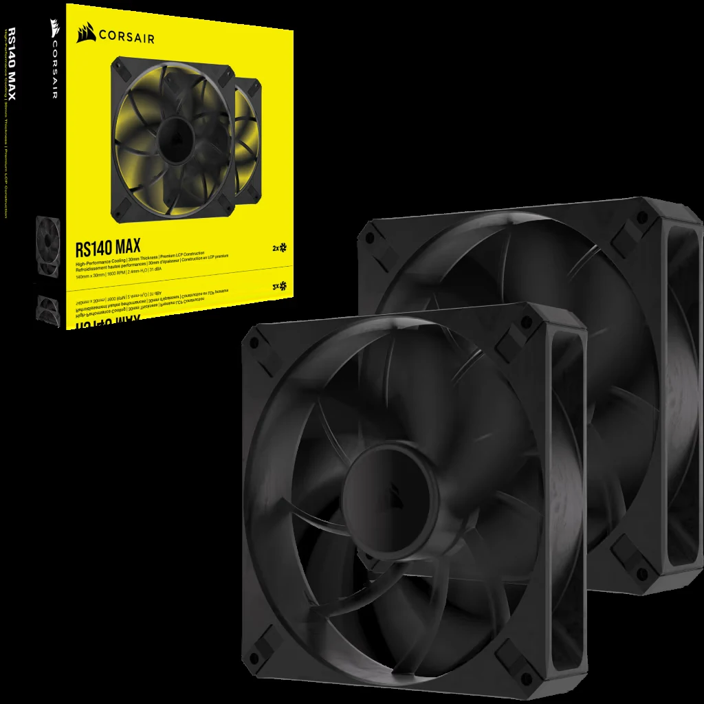 Fan Corsair RS140 MAX Dual Pack - Black - PWM - New