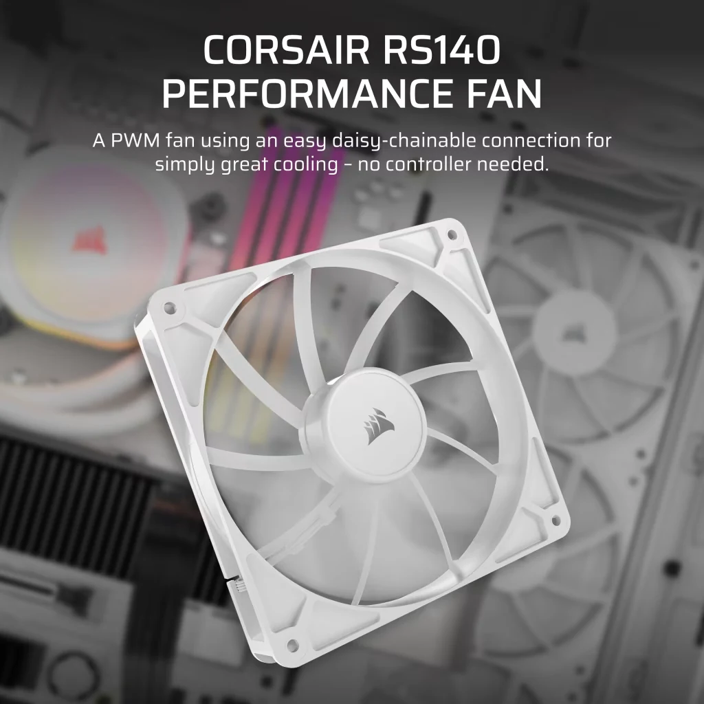 Fan Corsair RS140 - White - PWM - New