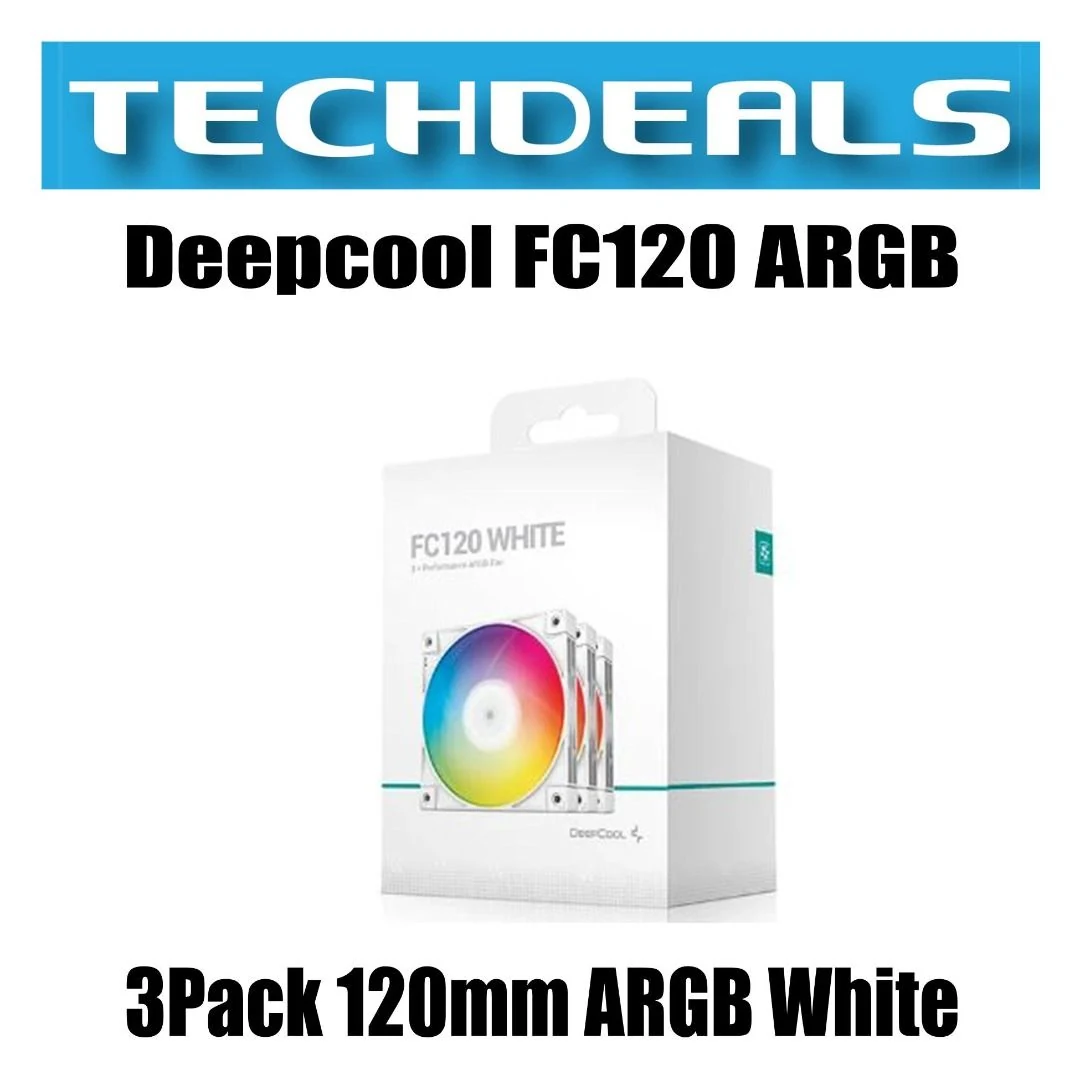 Fan DeepCool FC120 WHITE Triple Pack - White - ARGB - New