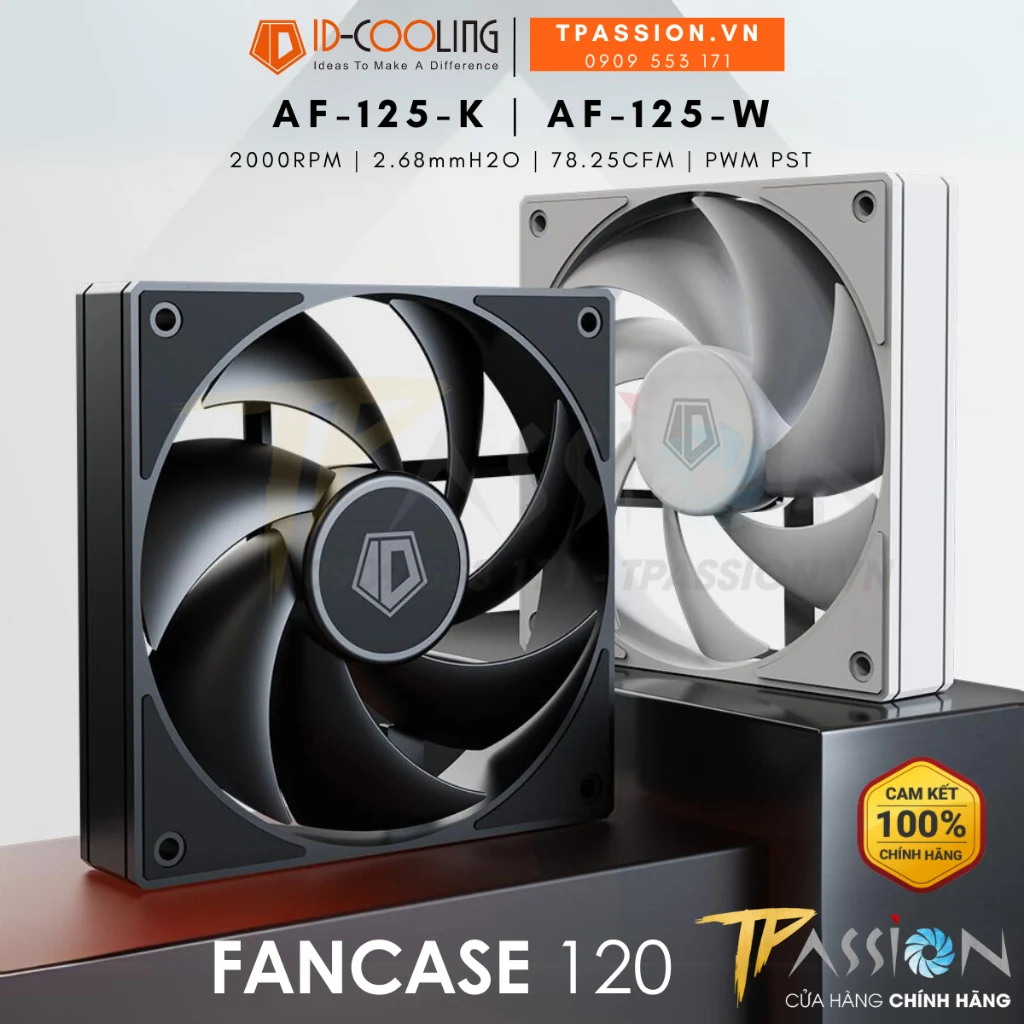 Fan ID-Cooling AF-125-K - Black - PWM - New