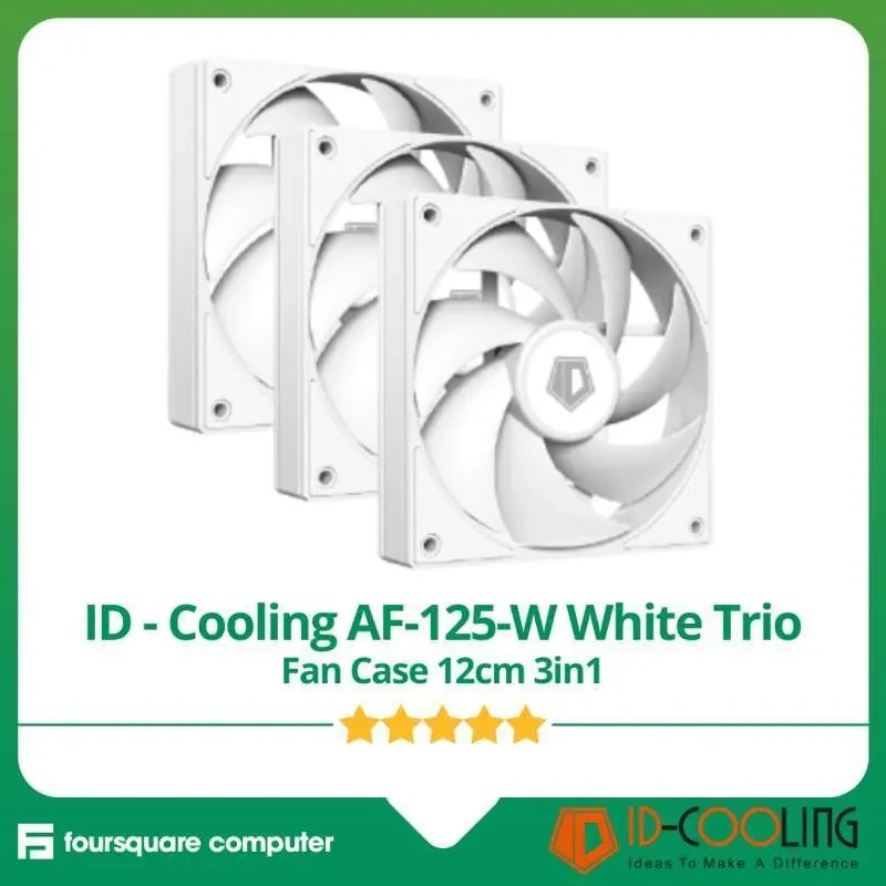Fan ID-Cooling AF-125-W TRIO Triple Pack - White - PWM - New
