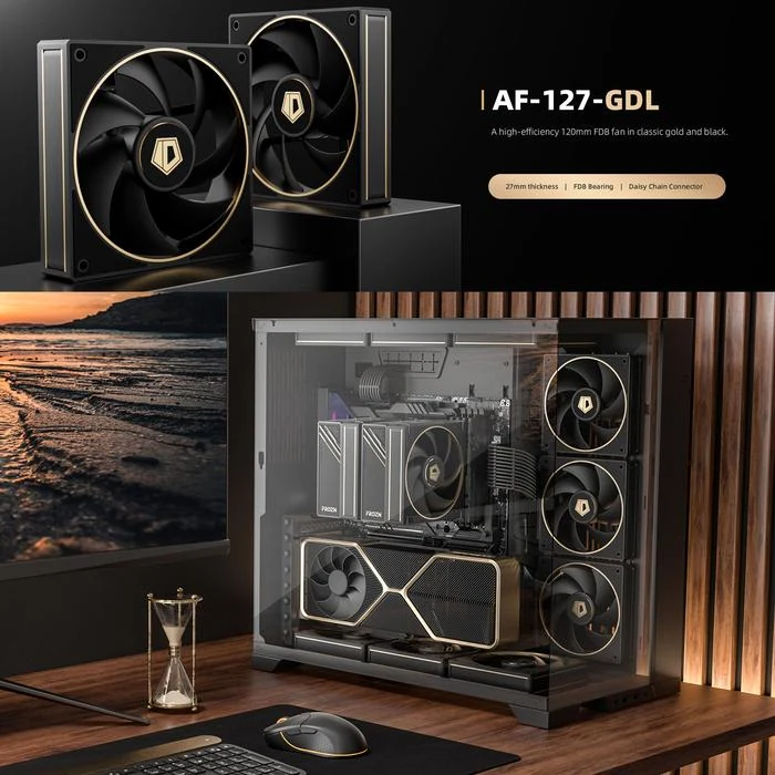 Fan ID-Cooling AF-127-GDL - Gold/Black - PWM - New