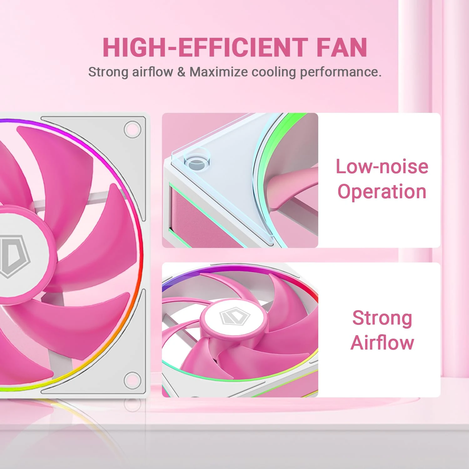 Fan ID-Cooling AF-127-PINK - Pink/White - PWM - New