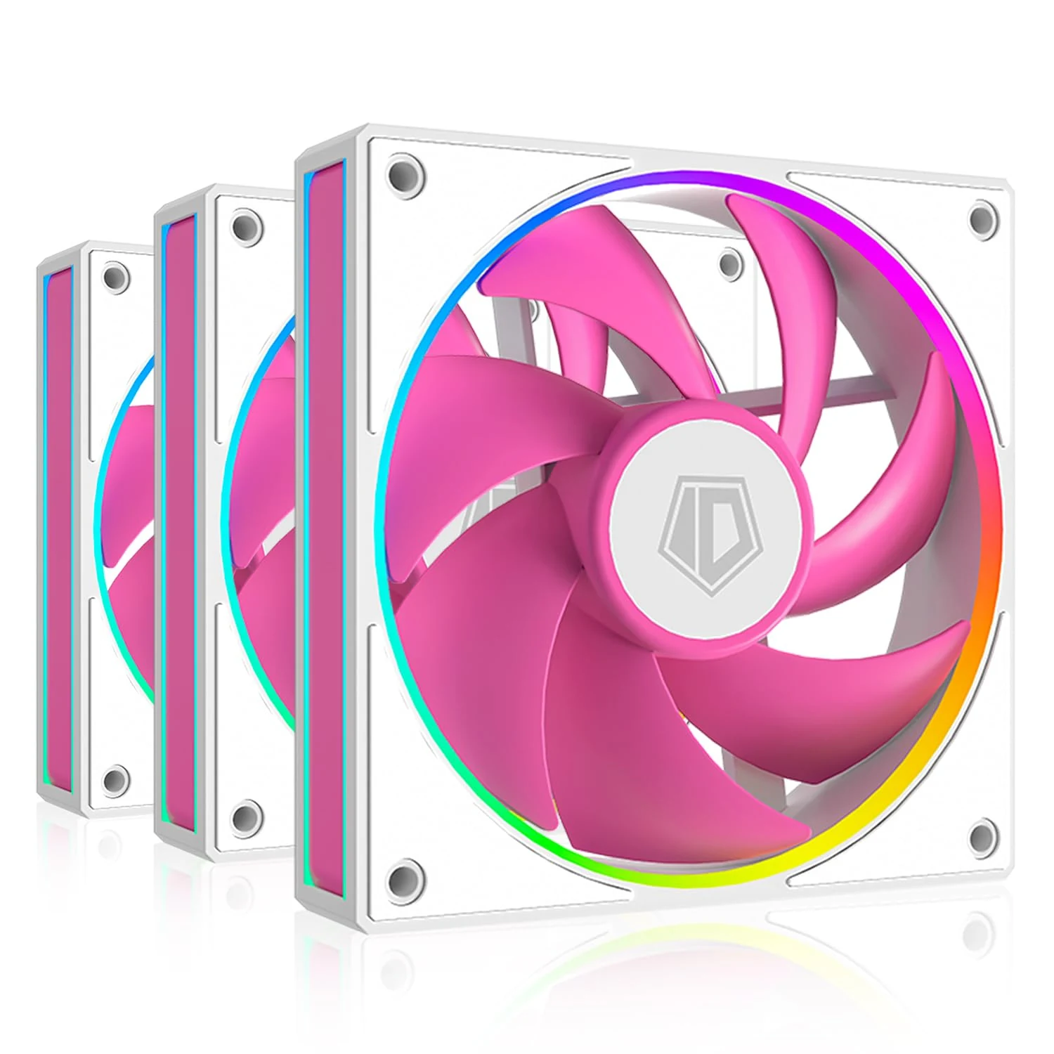 Fan ID-Cooling AF-127-PINK TRIO Triple Pack - Pink/White - PWM - New