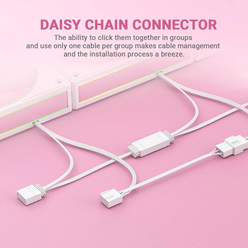 Fan ID-Cooling AF-127-PINK TRIO Triple Pack - Pink/White - PWM - New