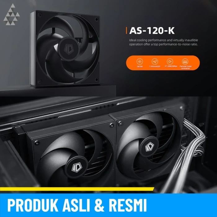 Fan ID-Cooling AS-140-K - Black - PWM - New