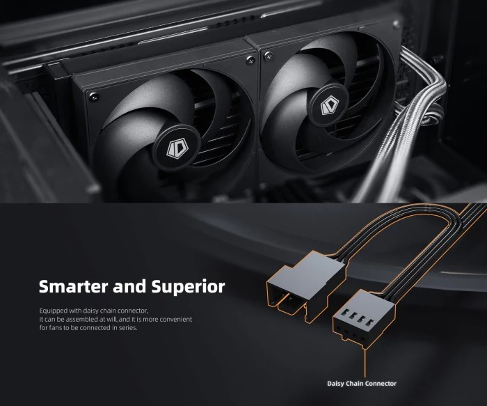 Fan ID-Cooling AS-140-K DUET Dual Pack - Black - PWM - New