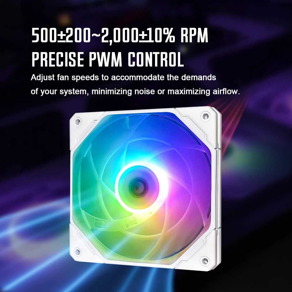 Fan ID-Cooling NO-12015-XT ARGB SNOW - White - ARGB - New
