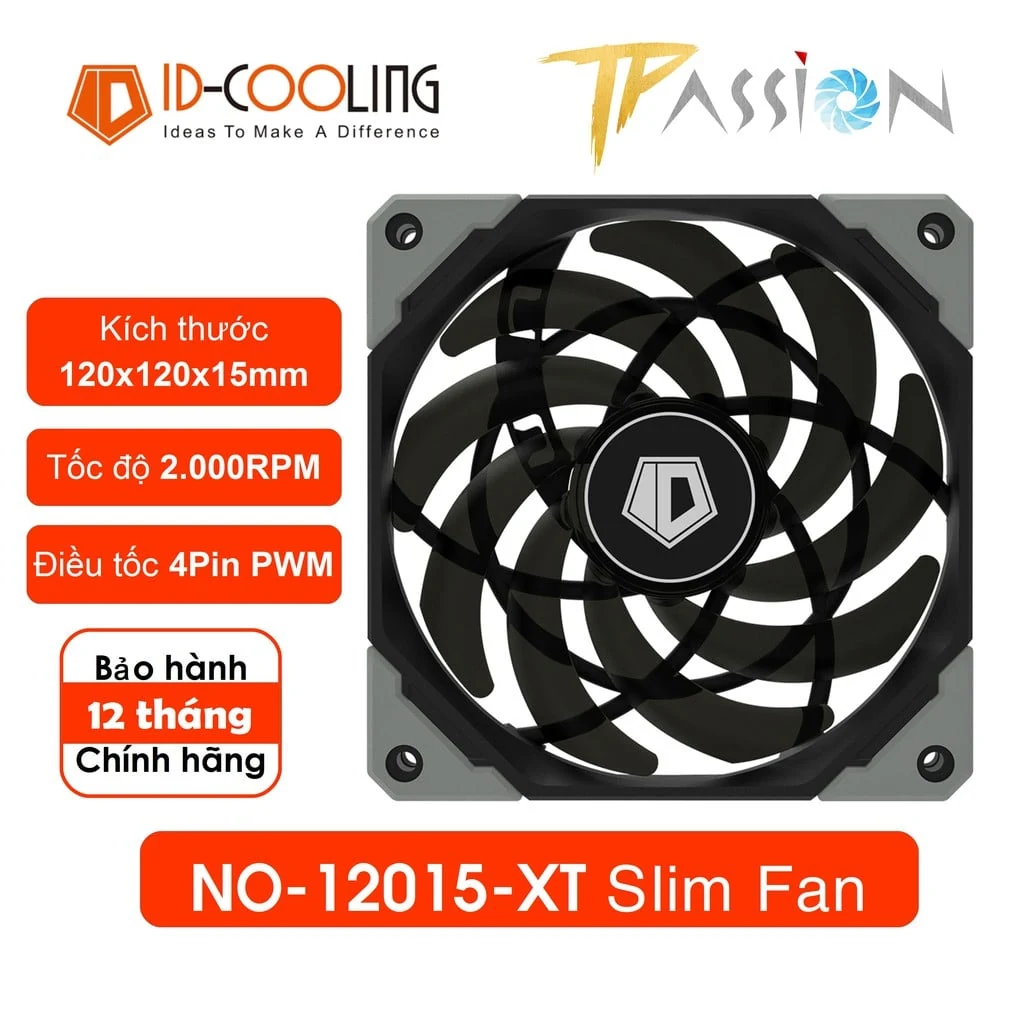 Fan ID-Cooling NO-12015-XT BLACK - Black - PWM - New