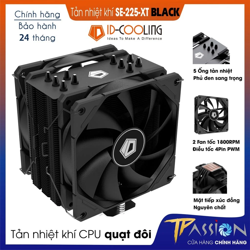 Fan ID-Cooling NO-7015-SD - Black - PWM - New