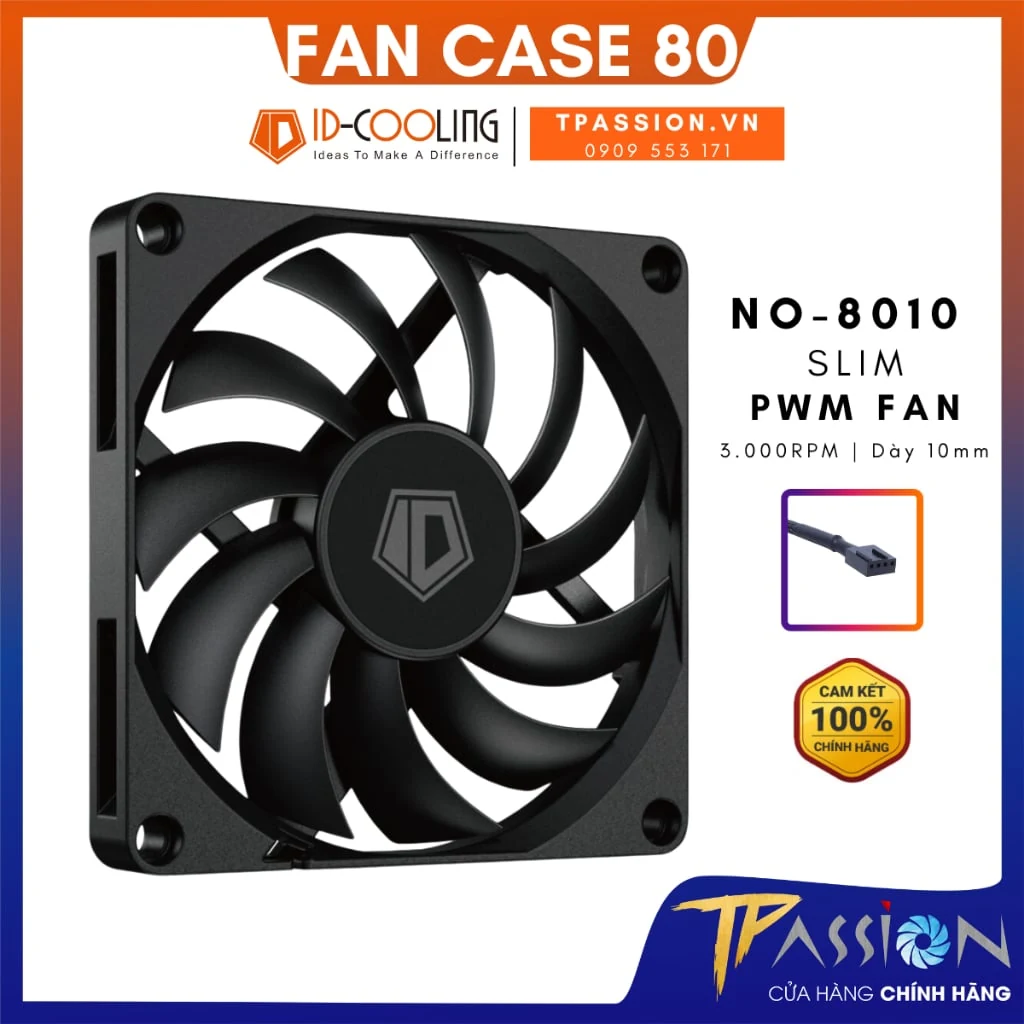 Fan ID-Cooling NO-8010-PWM - Black - PWM - New