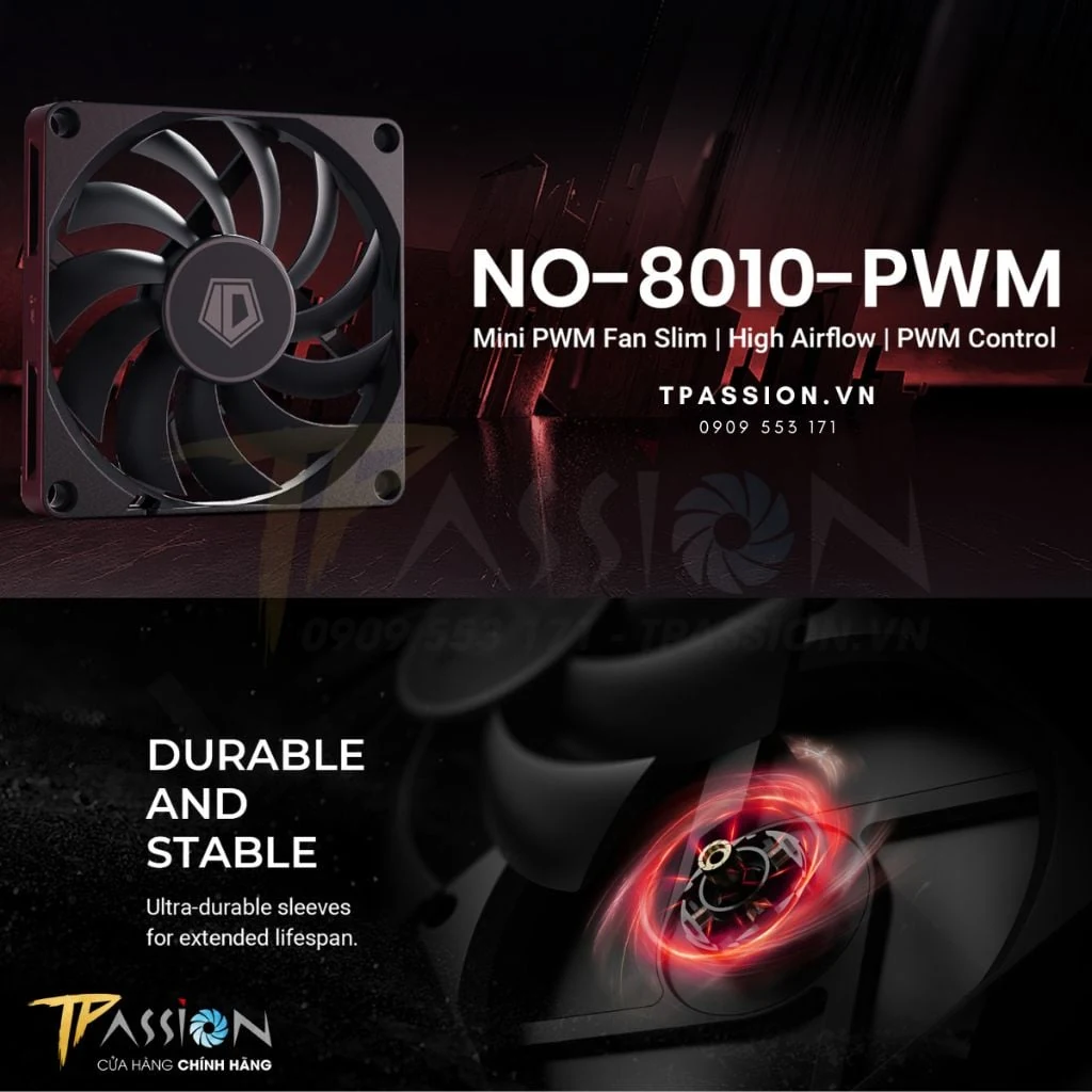 Fan ID-Cooling NO-8010-PWM - Black - PWM - New