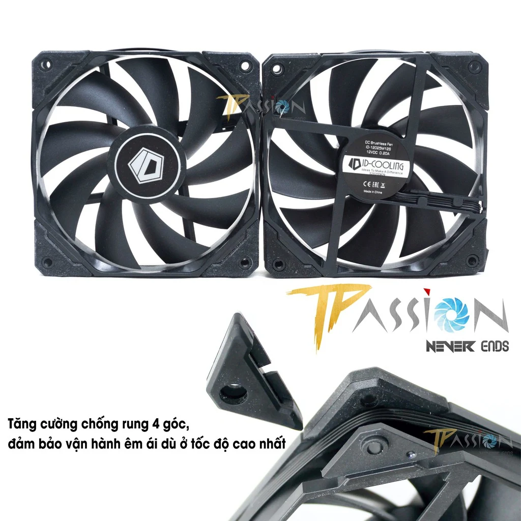 Fan ID-Cooling PL-12025-R - Black/Red - LED - New