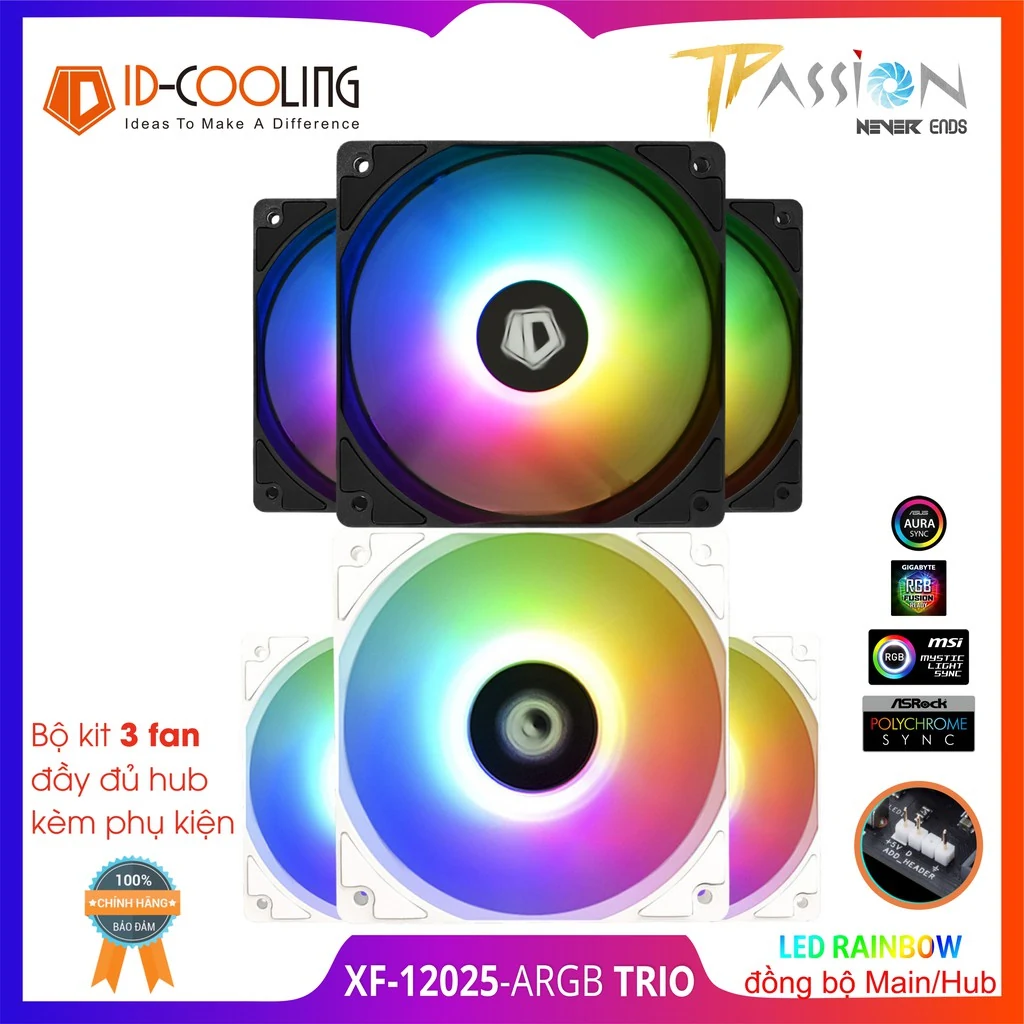 Fan ID-Cooling XF-12025-ARGB SNOW - White - ARGB - New