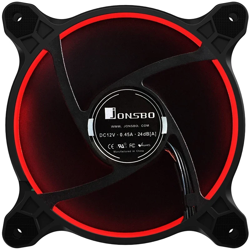 Fan Jonsbo Eclipse PLUS Red - Black/Red - LED - New
