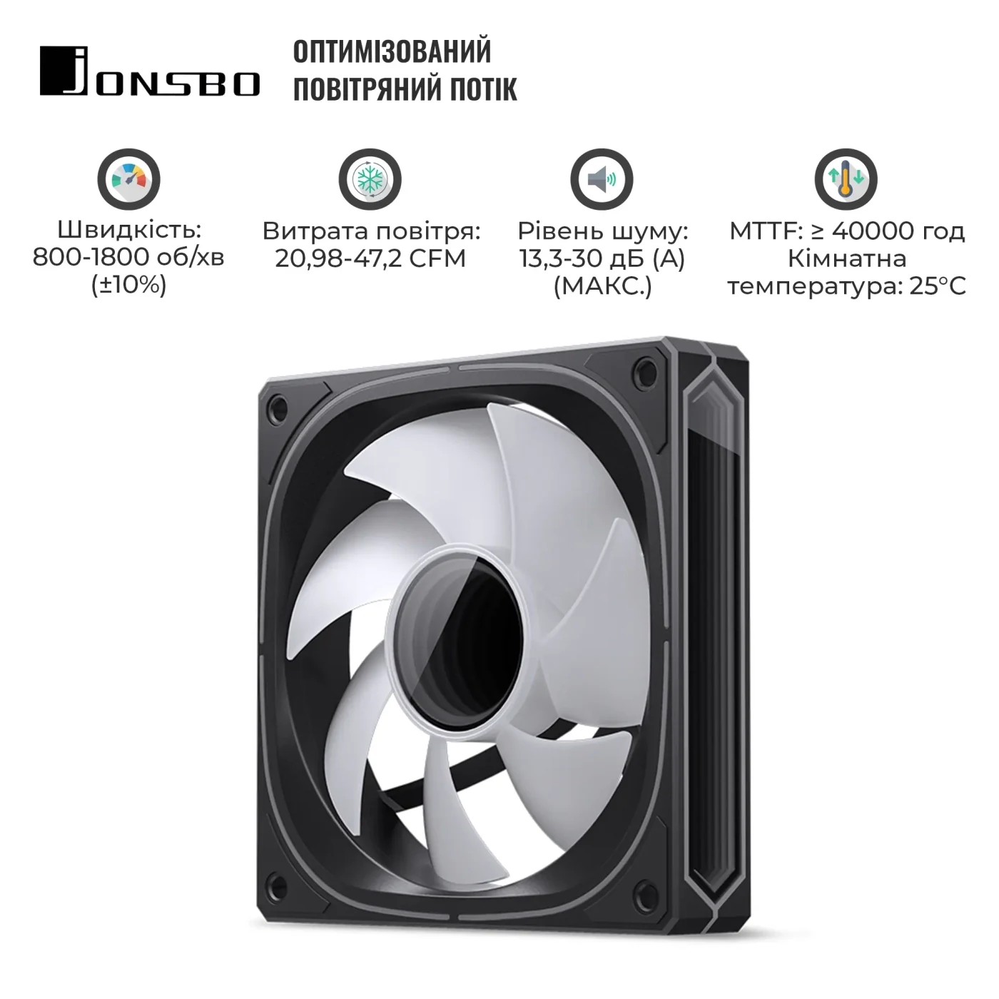 Fan Jonsbo FR-505B - Black - ARGB - New