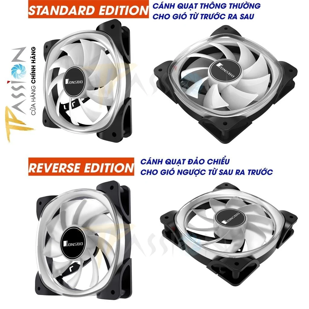 Fan Jonsbo FR-701 White - White - LED - New