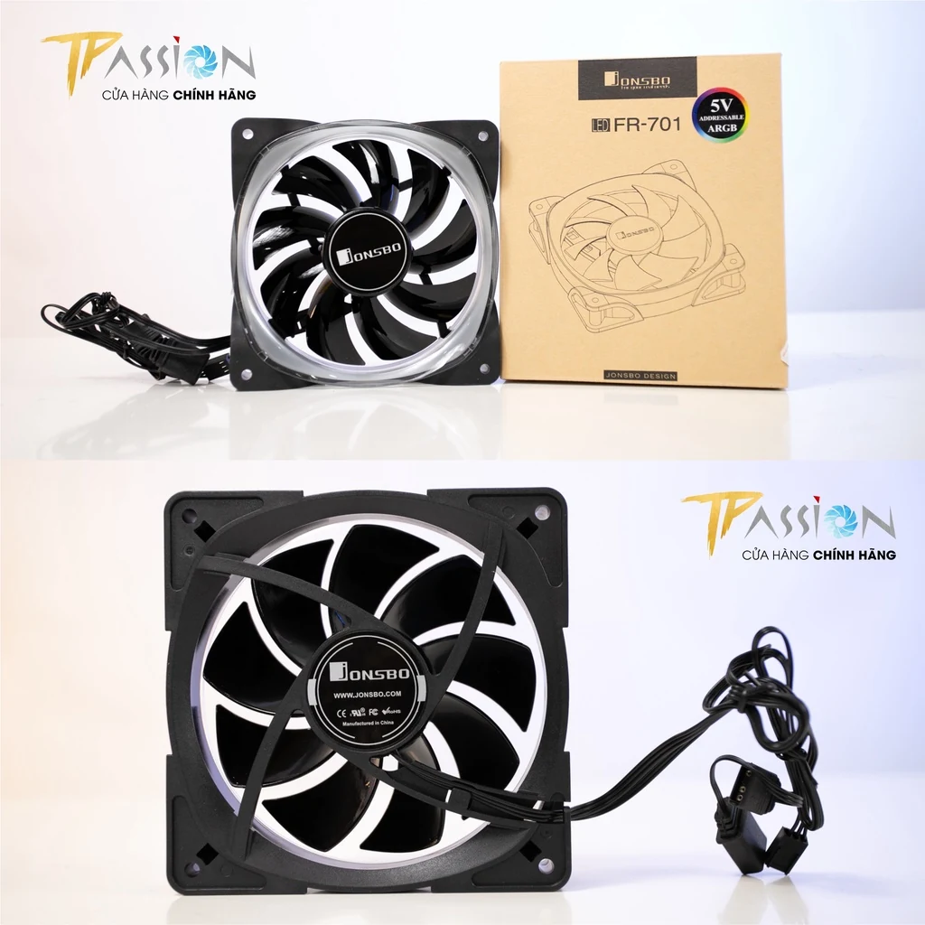 Fan Jonsbo FR-701 White - White - LED - New