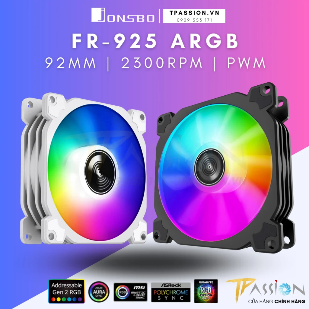 Fan Jonsbo FR-925 ARGB - White - ARGB - New