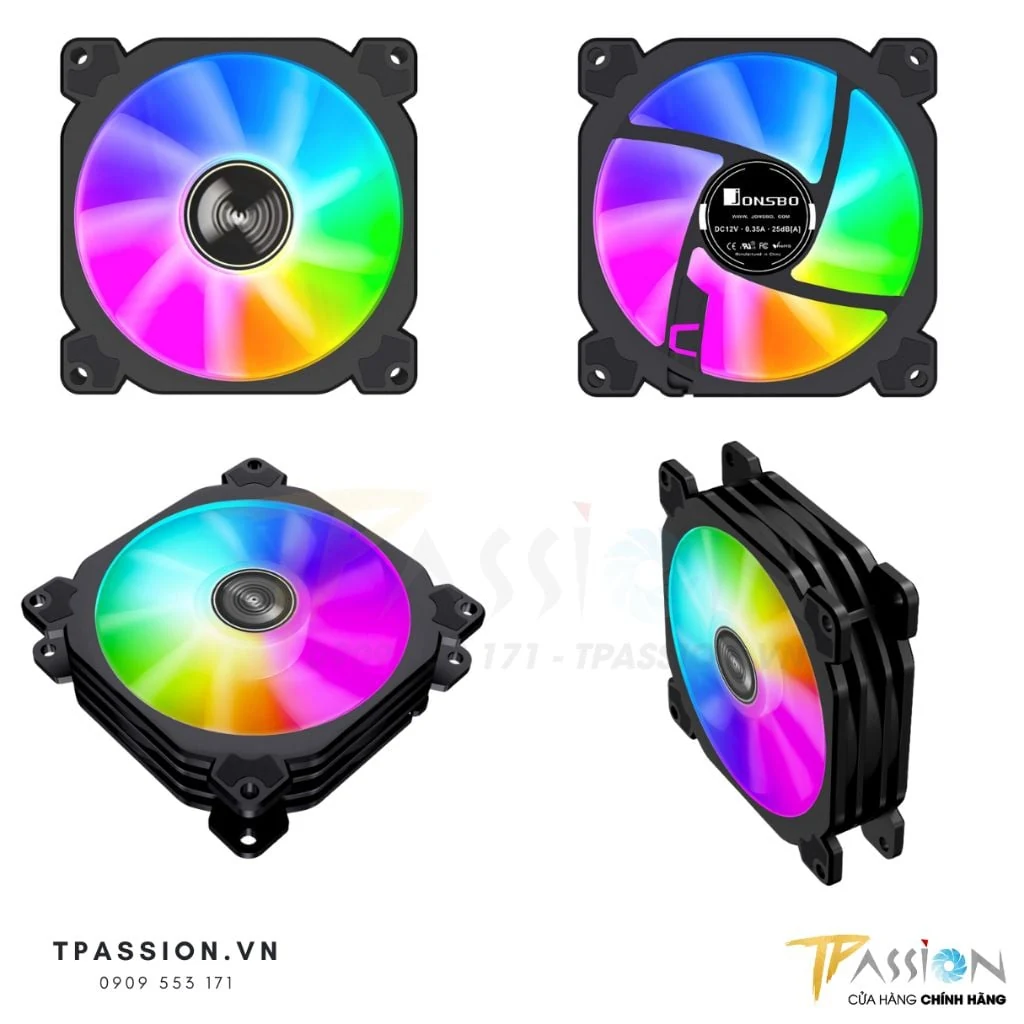Fan Jonsbo FR-925 RGB - Black - RGB - New