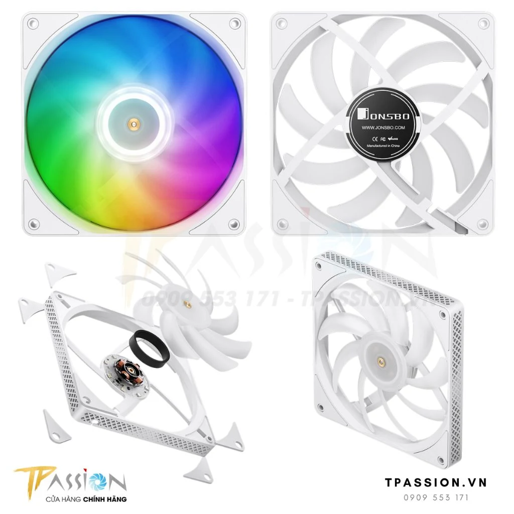 Fan Jonsbo HF1415 White - White - PWM - New