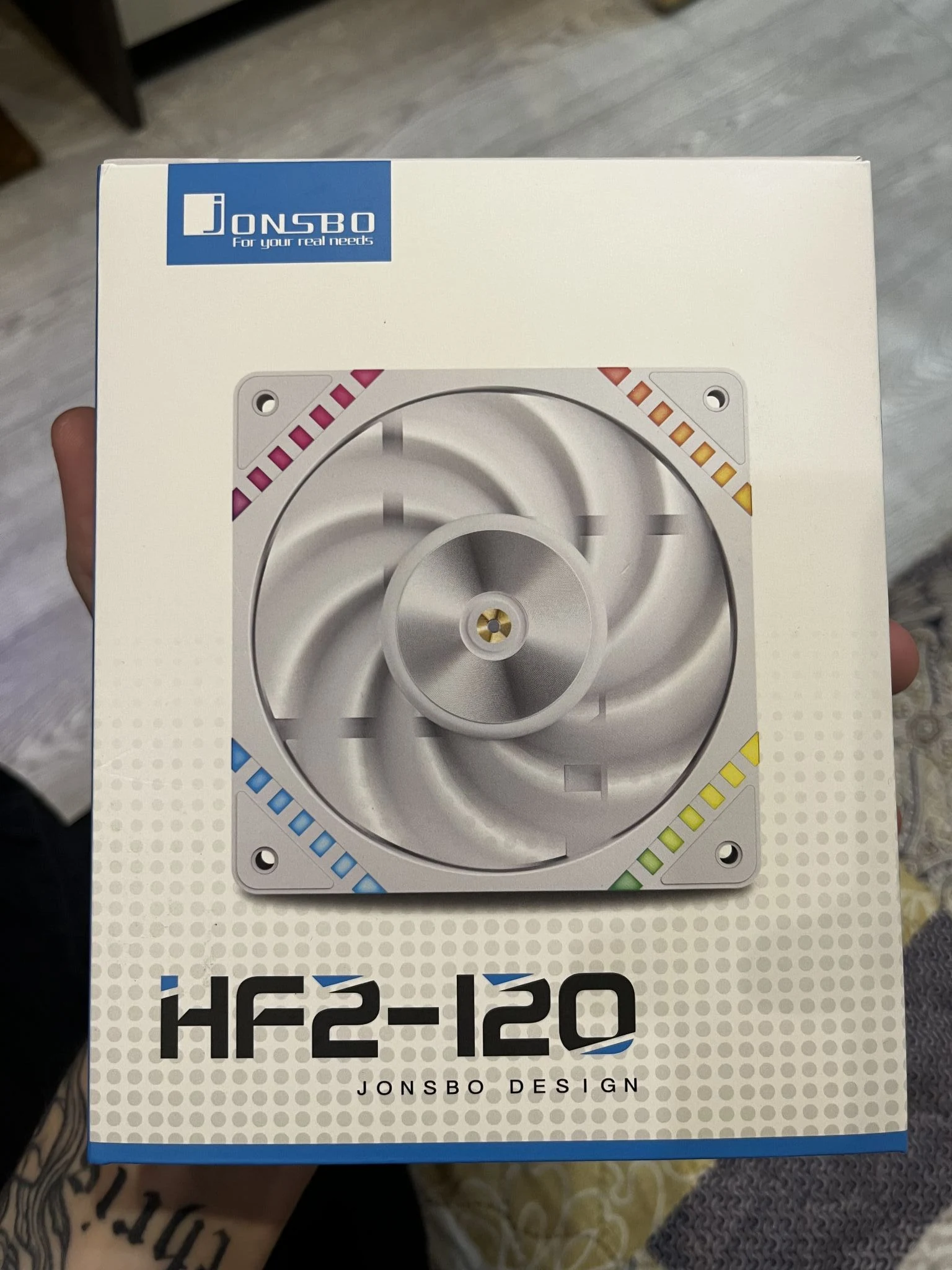 Fan Jonsbo HF2-120WR Reverse Blade - White - ARGB - New