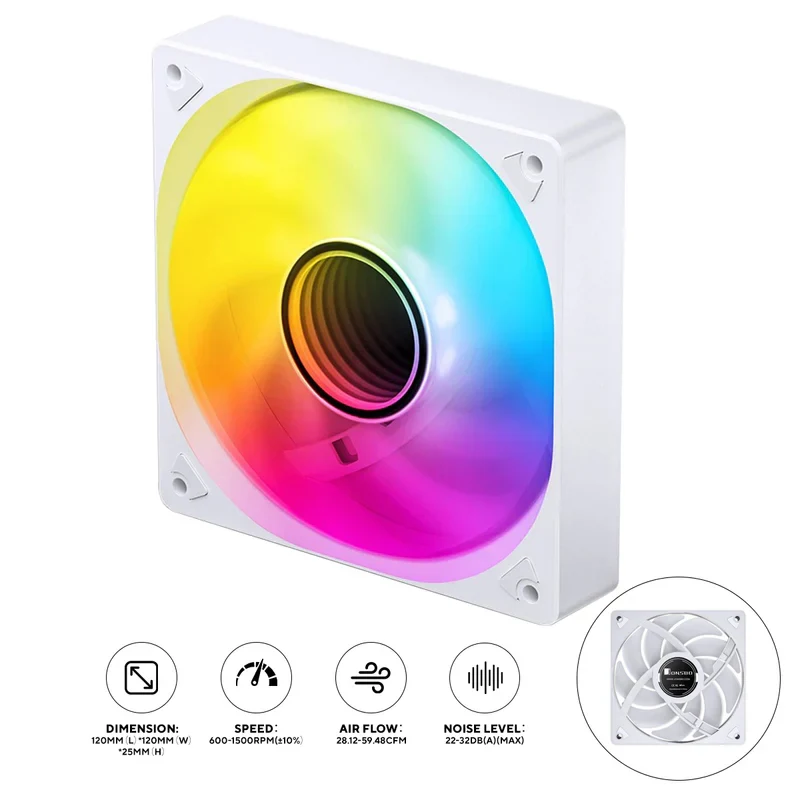 Fan Jonsbo SL-925W - White - RGB - New