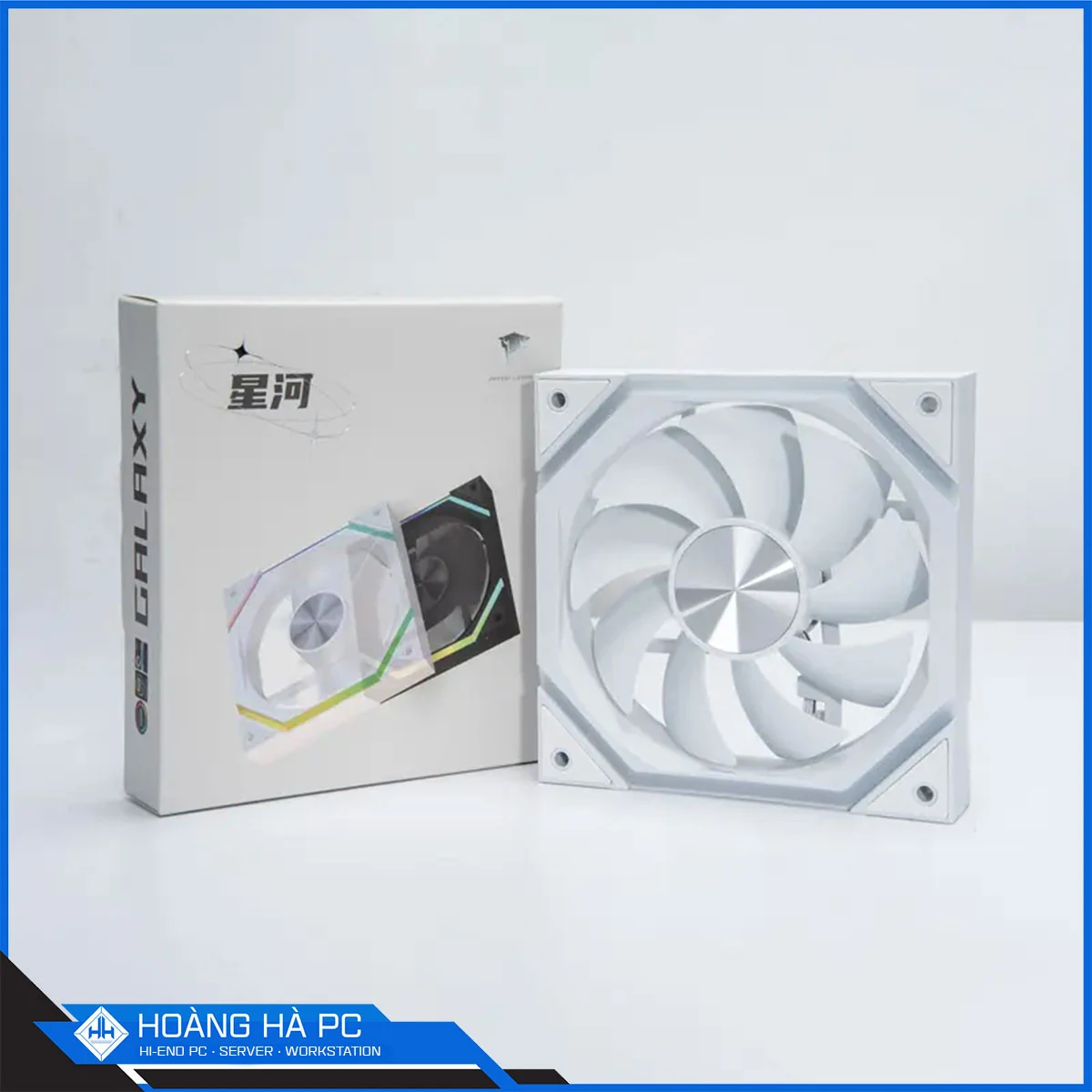 Fan Jungle Leopard Galaxy 120mm Reverse Blade - White - ARGB - New