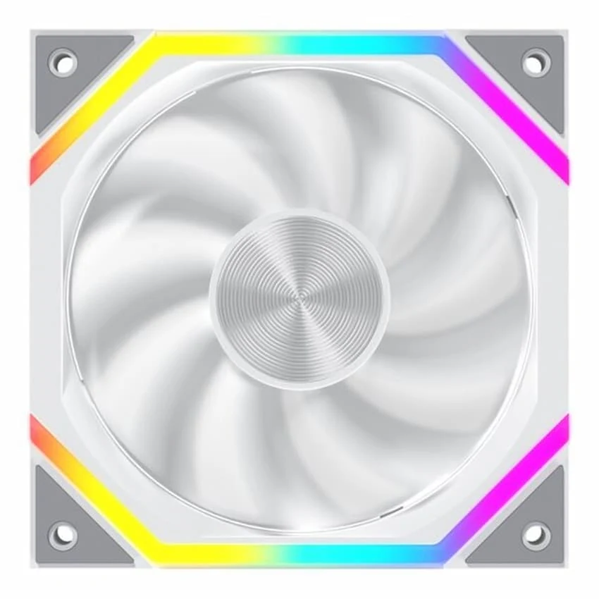 Fan Jungle Leopard Galaxy 120mm Reverse Blade - White - ARGB - New