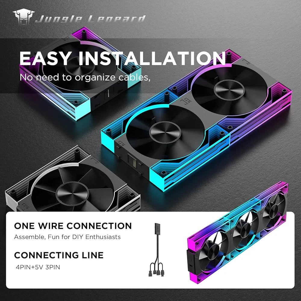 Fan Jungle Leopard Gentle Typhoon 120mm - Black - PWM - New