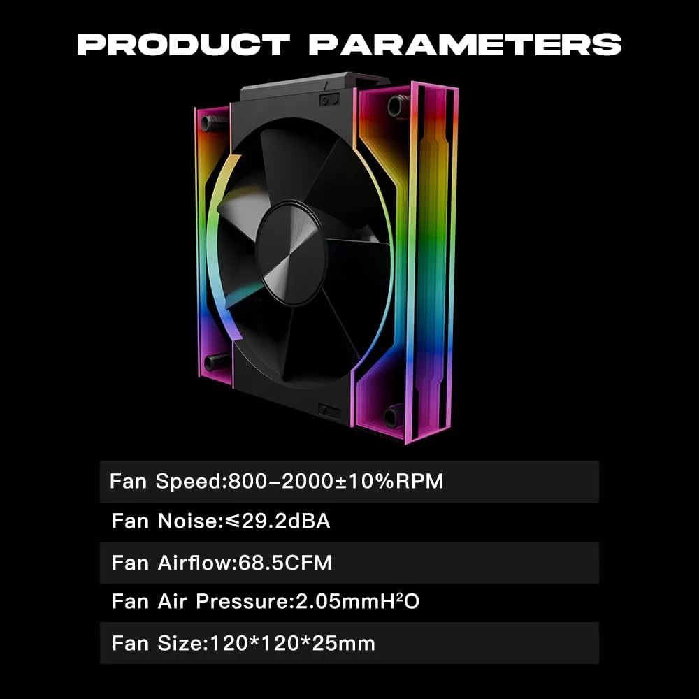 Fan Jungle Leopard Interstellar V3 120mm - Black - ARGB - New