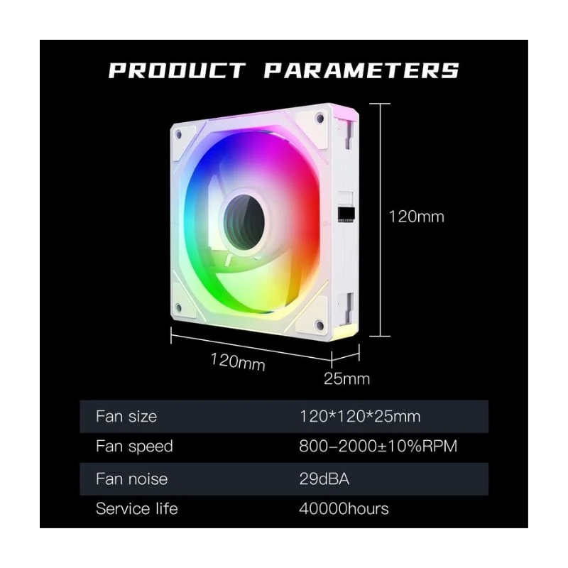 Fan Jungle Leopard Interstellar V3 120mm Triple Pack - White - ARGB - New