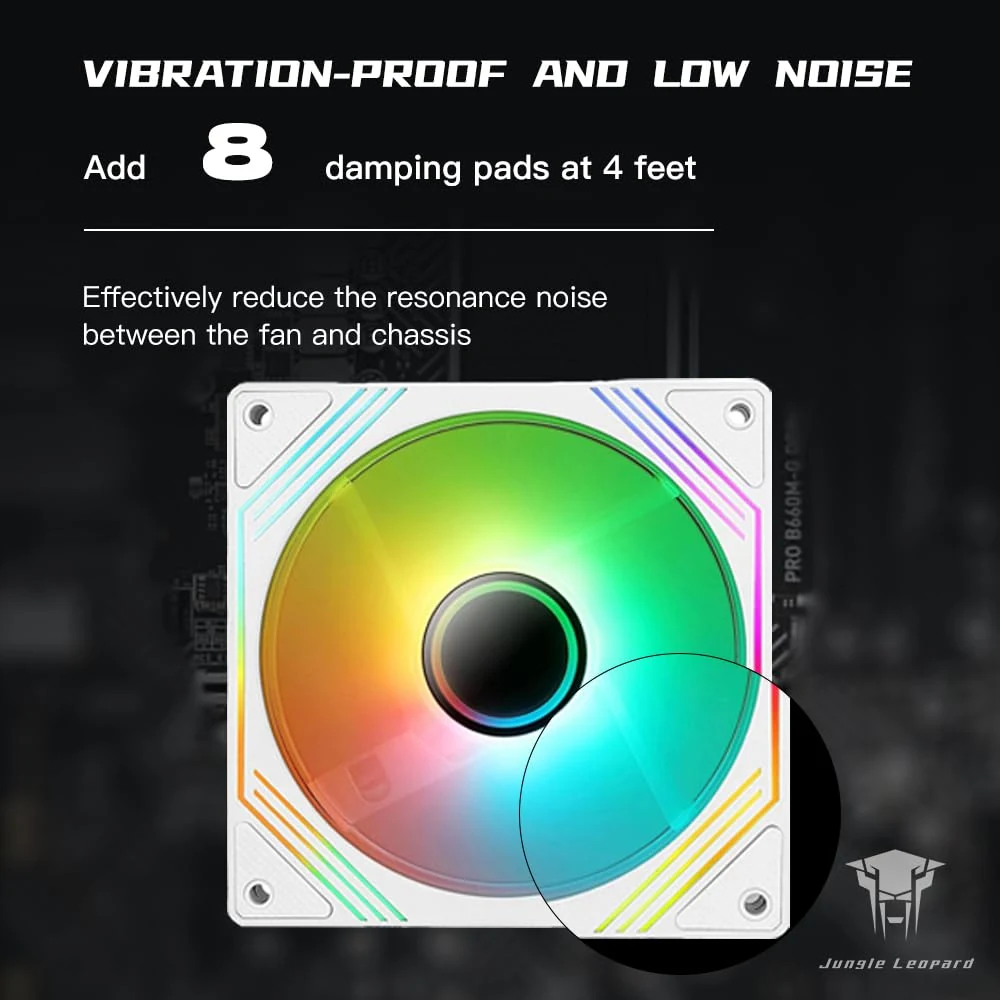 Fan Jungle Leopard Prism 140mm 14025 - White - ARGB - New